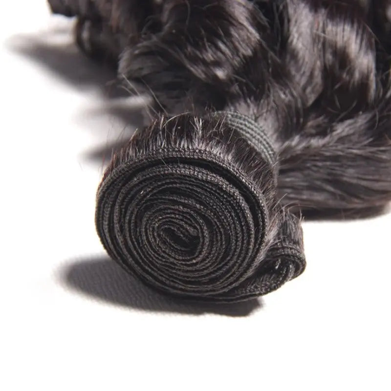 10A Grade Brazilian 3/4 Funmi Hair Human Hair bundles with 4x4 Closure Cerise Alfie