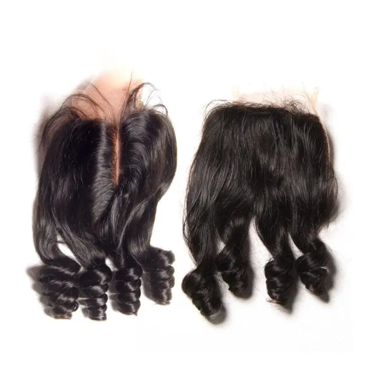 10A Grade Brazilian 3/4 Funmi Hair Human Hair bundles with 4x4 Closure Cerise Alfie