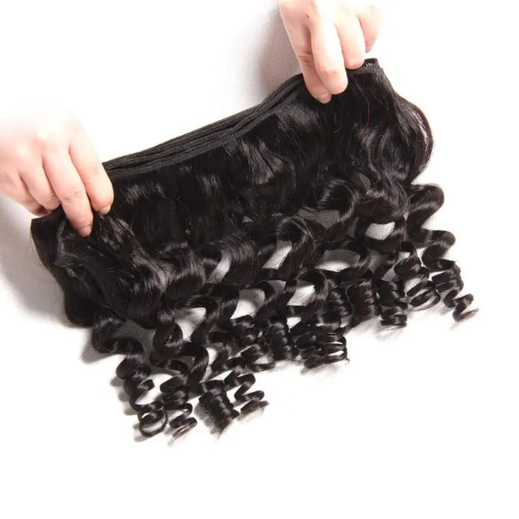 10A Grade Brazilian 3/4 Funmi Hair Human Hair bundles with 4x4 Closure Cerise Alfie