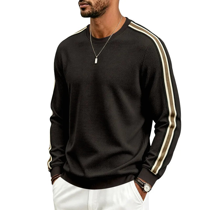 Men Lightweight Pineapple Grid Sweatshirt, Crew Neck Loose Breathable Casual Sport Top For Spring Autumn Amazon EU US Khamik Shop Online