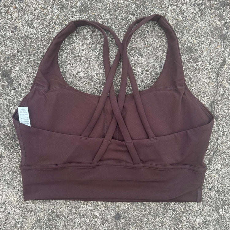 Solid Color Soft Cross Back Women Fitness Bra Tights Yoga Vest High Strength Shockproof Gym Sports Top Push Up With Chest Pad Khamik Shop Online