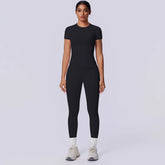 Rooftrellen New 2PCS/set Yoga Set Summer Quick Drying Fitness Sports Workout Top T-Shirt High Stretch Seamless Yoga Leggings Set Khamik Shop Online