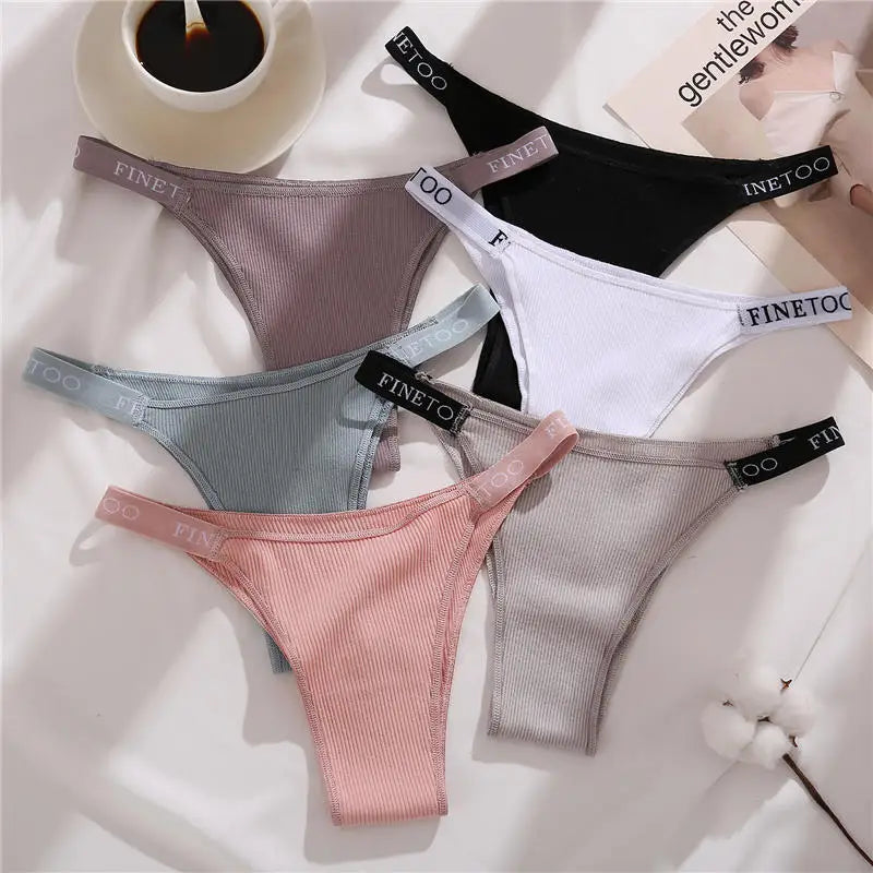 Women'S Panties Cotton Briefs Female Underpants Sexy Panties Thong Pantys Solid Color Intimates Lingerie Women Underwear