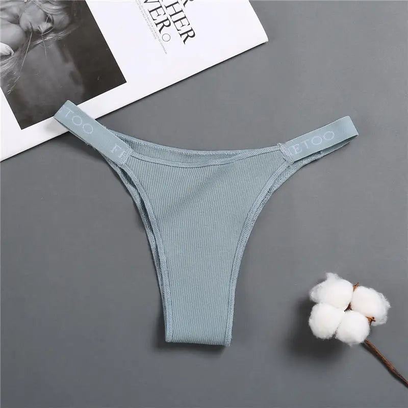 Women'S Panties Cotton Briefs Female Underpants Sexy Panties Thong Pantys Solid Color Intimates Lingerie Women Underwear