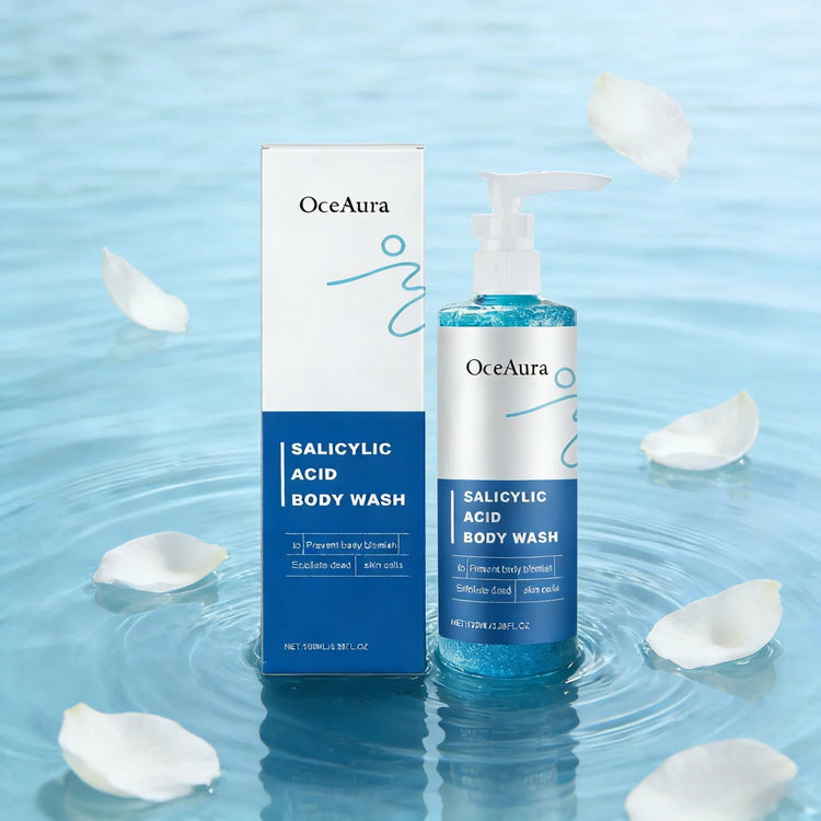 OceAura Salicylic Acid Shower Gel Professional Skin Cleaning Oil Control Smooth Body Blemish Remover Exfoliating Body Wash 100ml Khamik Shop Online