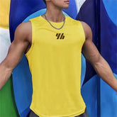 2025 newest Summer Gym Vest High Quality mesh Shirt Sleeveless T-shirts Men Tank Tops running Fitness Sports Vest men Clothing Khamik Shop Online