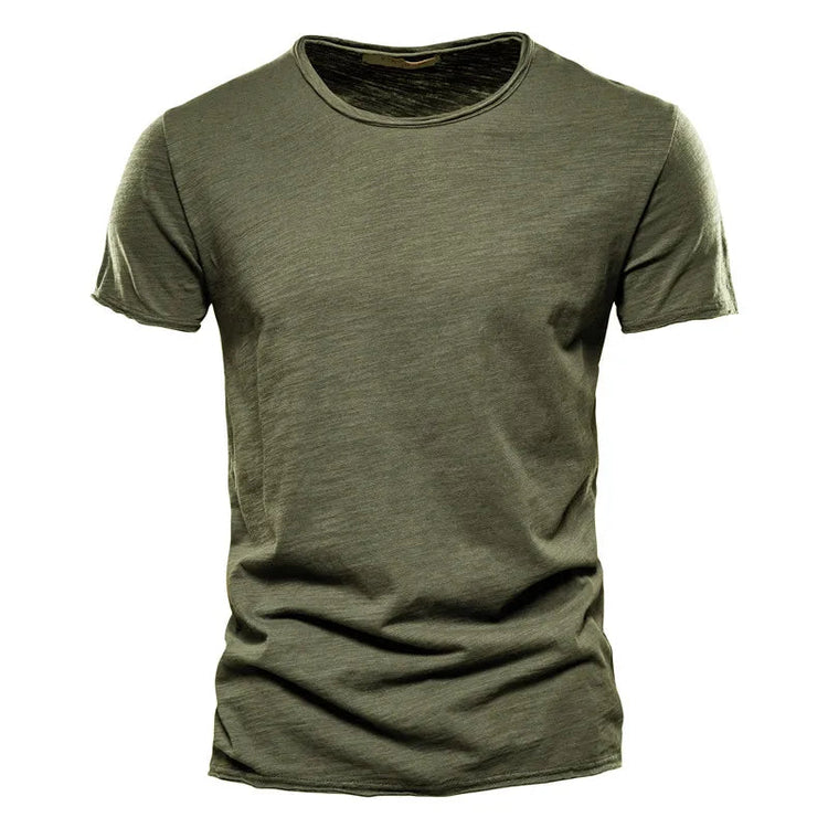 100% Cotton Men T-shirt Casual Soft Fitness Summer Thin T-shirts Men&