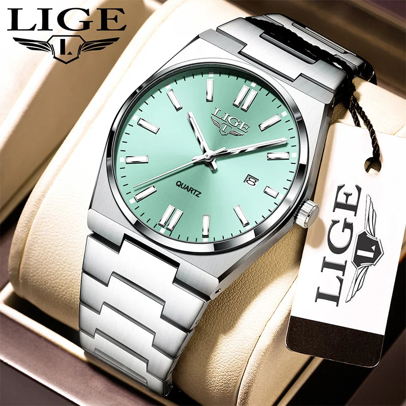 Fashion Watches for Men Stainless Steel Waterproof Luminous Man Watch Date Week Luxury Casual Men Quartz Watch Reloj Hombre