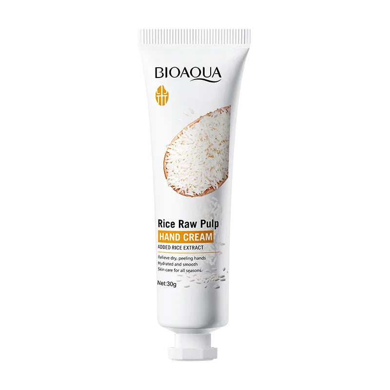 1/2/3/5Pcs BIOAQUA White Rice Hand Cream Moisturizing Handcream Nourishing Brightening Hydrating Hands Skincare Creams Products
