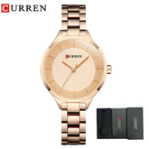 CURREN New Simple Women Bracelet Wrist Watches Light Extravagant Girls Fashion Geneva Quartz Clock Female Luxury Wristwatch 2017 Khamik Shop Online