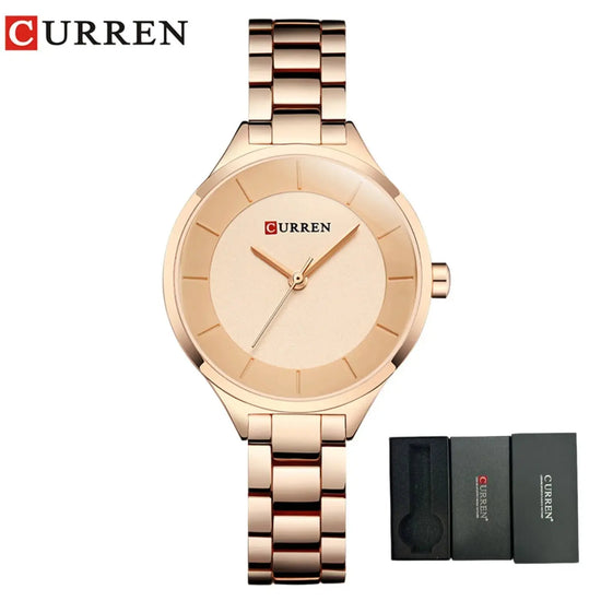 CURREN New Simple Women Bracelet Wrist Watches Light Extravagant Girls Fashion Geneva Quartz Clock Female Luxury Wristwatch 2017 Khamik Shop Online