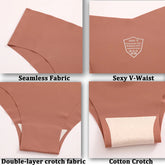6PCS Women Seamless Panties Ice Silk Ultra Thin Briefs Sexy V Waist Underwear Female Breathable Lingerie Low Rise Underpants Khamik Shop Online