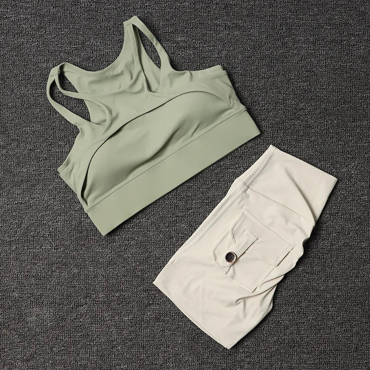 Fitness Shorts Yoga Sets Women&