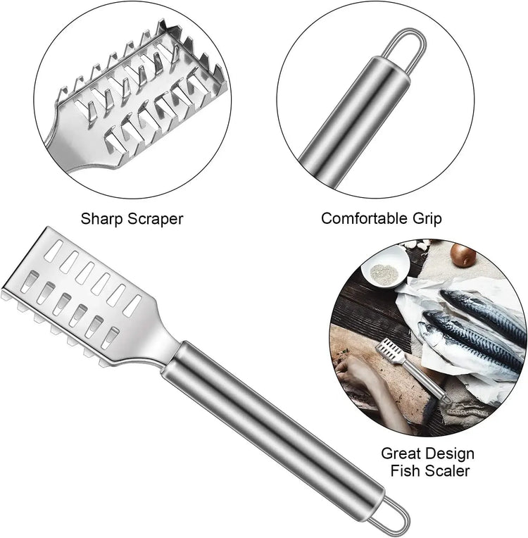 STLL Stainless Steel Fish Scale Remover Cleaner Kitchen Fish Scaler Fish  Graters Kitchen Gadgets Khamik Shop Online