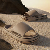 Mens Thick Sole Indoor Bathroom Anti Slip Shoes Summer Couple Sandals Feslishoet Women Letter Slippers Beach Slides Solid Color Khamik Shop Online
