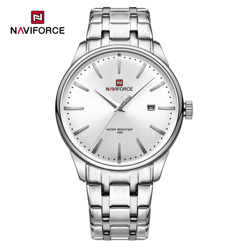 Luxury Men'S Calendar Watches Waterproof Fashion Business Stainless Steel Strap Quartz Wristwatches Relogio Masculino