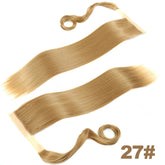 Straight Long Ponytail Extensions 22inch Natural Black Wrap Around Synthetic Hair Piece Pony Tail Hair Hairpieces for Women Girl Khamik Shop Online
