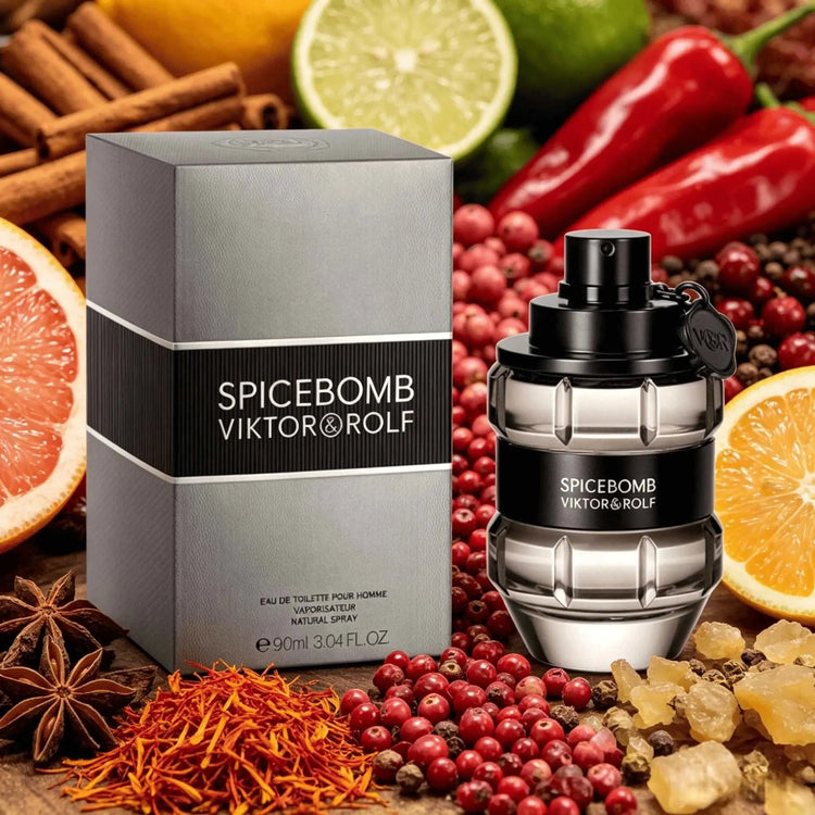 Viktor & Rolf - Spicebomb Eau de Toilette - Woody & Spicy - Cologne for Men - With Notes of Citrus & Tobacco Khamik Shop Online