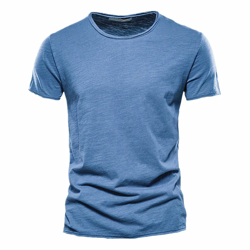 100% Cotton Men T-shirt Casual Soft Fitness Summer Thin T-shirts Men&