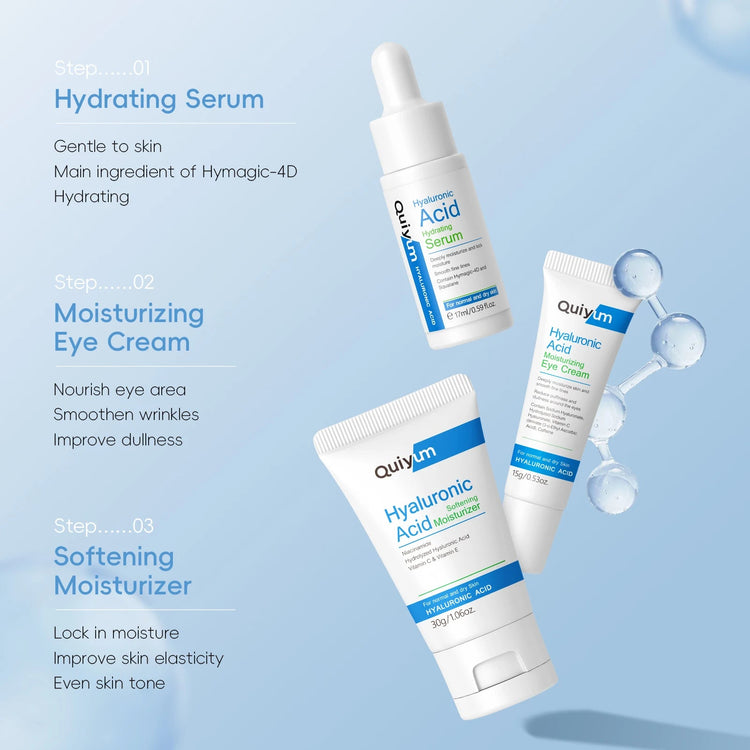 QUIYUM Retinol+Hyaluronic Acid Wrinkle Skincare Set Smooth Wrinkles & Fine Lines Improve Skin Elasticity & Radiance Khamik Shop Online