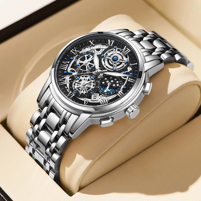 2024 New Fashion Gold Women Watch Top Brand Luxury Waterproof Watches for Women Sport Quartz Chronograph Relogio Feminino