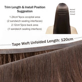Invisible Long Tape PU Weft Human Hair Bundles Real Natural Hair Seamless & No-Glue Injected Tape In Hair Extensions Thick Ends Khamik Shop Online