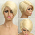 Blond 27 Pixie Cut Bob Wigs Lace Front T Part Human Hair Wigs For Nature Black Dark Brazilian 613 Straight Remy Human Hair Wigs Khamik Shop Online