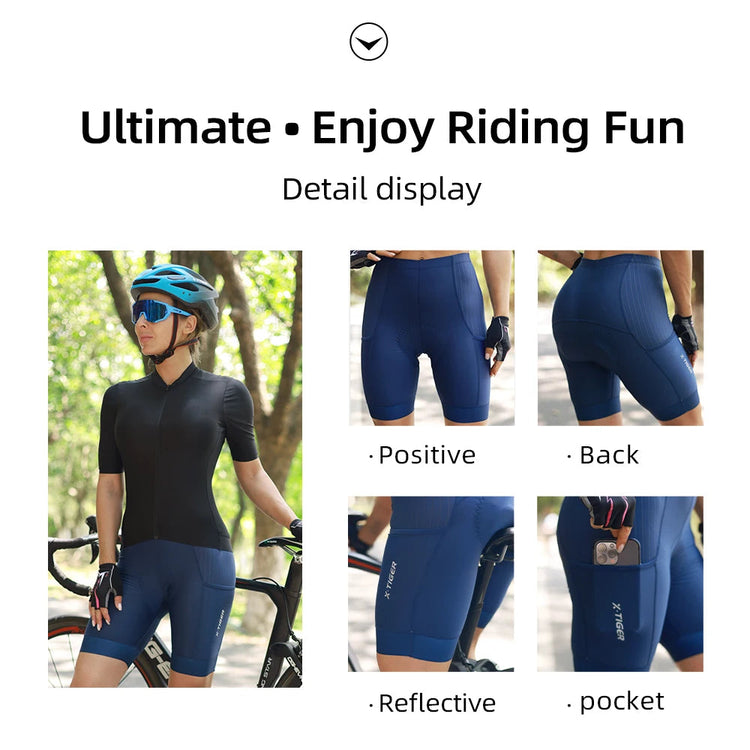 X-Tiger Cycling Shorts Bike Tights Pro Bicycle Shorts Breathable Lycra Sports Women MTB Road Biking Shorts 7 Hours Riding Khamik Shop Online