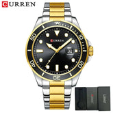 CURREN New Green Water Ghost Series Brand High-end Luxury Watches Automatic Watch Men All Steel Waterproof Quartz Watch Gifts Khamik Shop Online