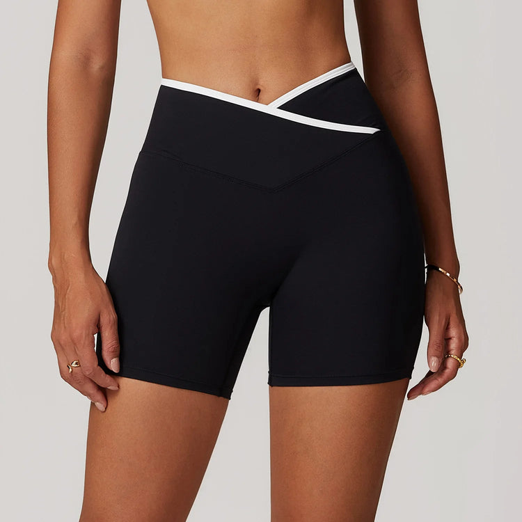 Yoga Shorts Women Fitness Shorts V-shaped Waist Running Cycling Shorts Breathable Sports Leggings High Waist Workout Gym Shorts Khamik Shop Online