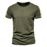 100% Cotton Men T-shirt Casual Soft Fitness Summer Thin T-shirts Men&