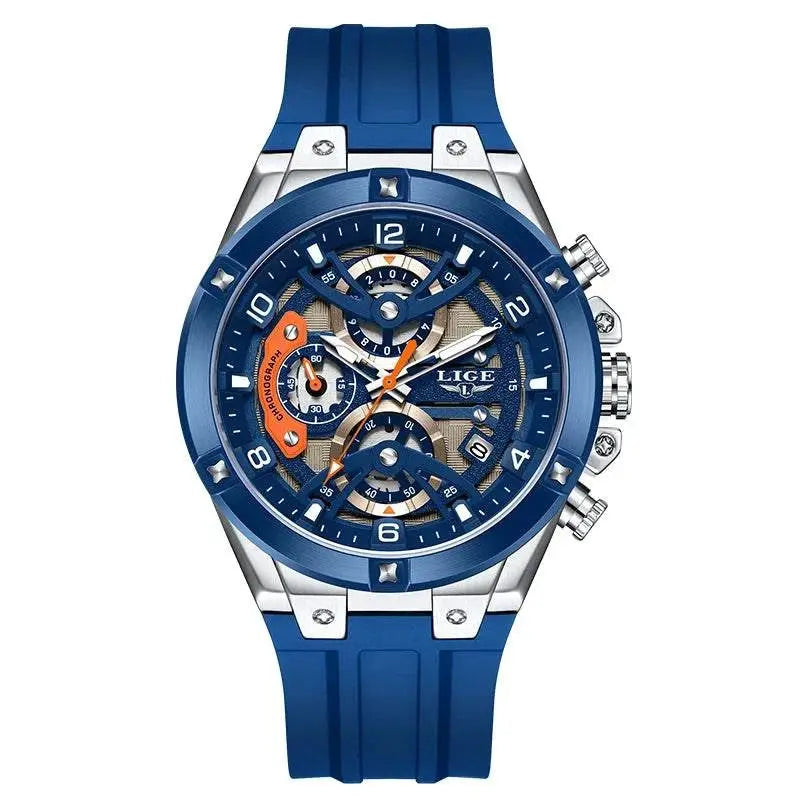 LIGE Simple Fashion Quartz Man Watch Silicone Outdoor Casual Sports Waterproof Luminous Calendar Random Gift Box Watches for Men Khamik Shop Online