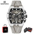 NAVIFORCE Mens Sport Watches 5ATM Waterproof Chronograph Tonneau Silicone Strap Luminous Casual Quartz Male Wristwatch Gifts box Khamik Shop Online