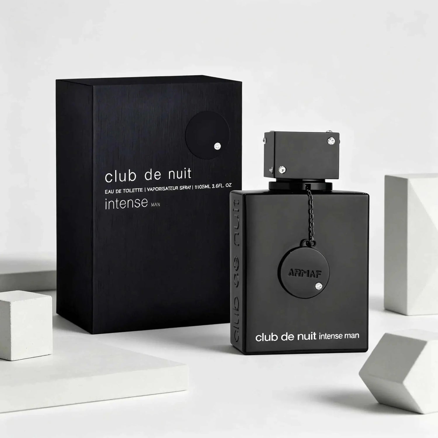 Armaf Club de Nuit Intense Man EDT Perfume For Men Crisp Bergamot Citrus Pine Woody Smoky Aroma Long Lasting Matte Black Square Bottle With Diamond-studded Cap Night Party Dating Present Khamik Shop Online