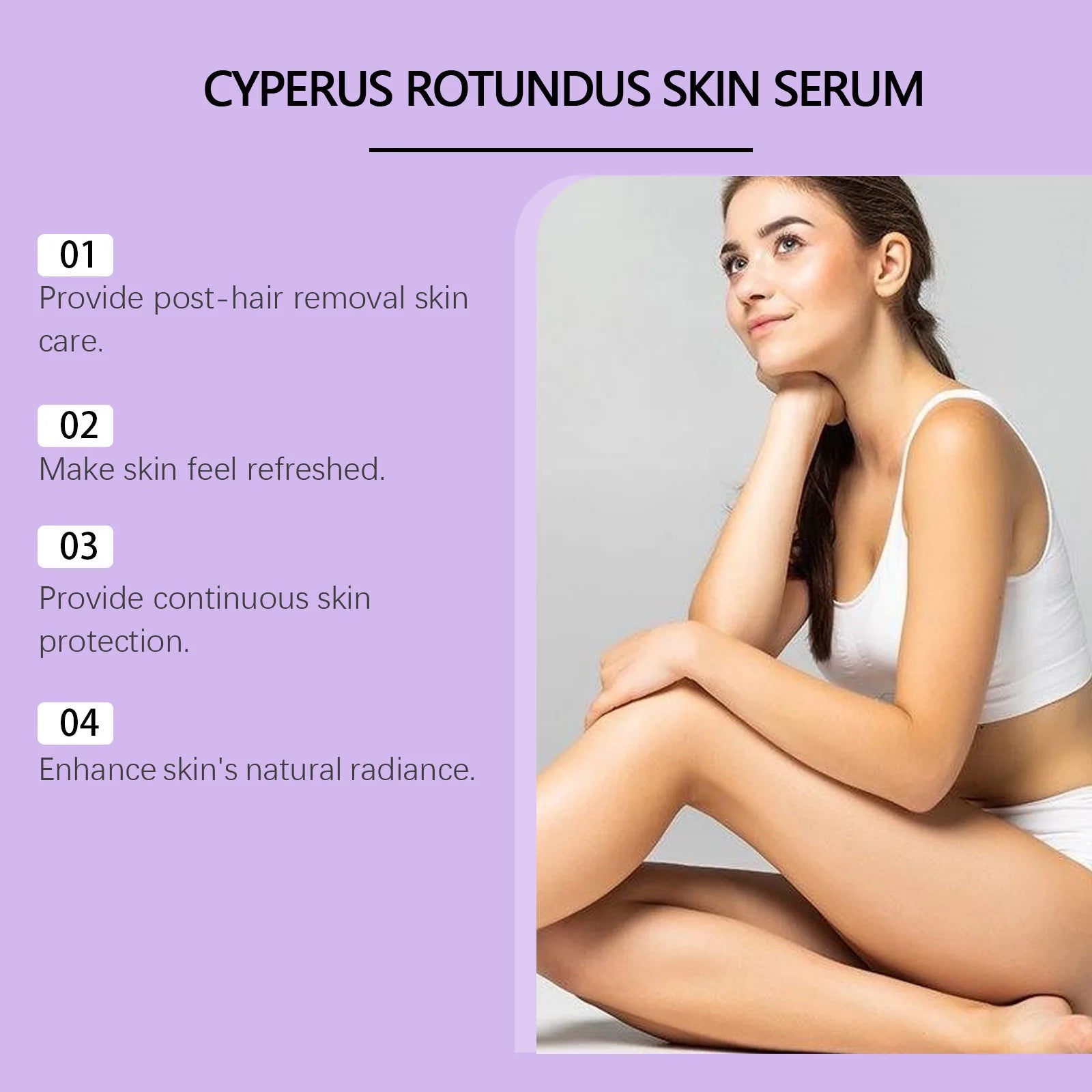 Cyperus Rotundus Oil for Hair Removal Prevent Hair Growth Products Remove Hair Inhibitor for Moisturizing Body Oil 60Ml