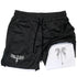Men Running Shorts 2 in 1 Double-deck Sport Shorts Sportswear Gym Fitness Short Pants Training Jogging Bottom Men&