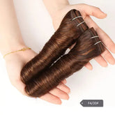Sleek Double Drawn Loose Wave Color P4/27 P6/27 P1B/30 P4/30 Brazilian Remy Human Hair Bundles 1Pcs Hollywood Wave Hair Bundles Khamik Shop Online