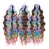 FREEDOM Synthetic Curly Braiding Hair Extensions 24 Inch/60 cm Long Deep Wavy Twist Crochet Braids Hair Ombre Brown Rainbow Hair Khamik Shop Online