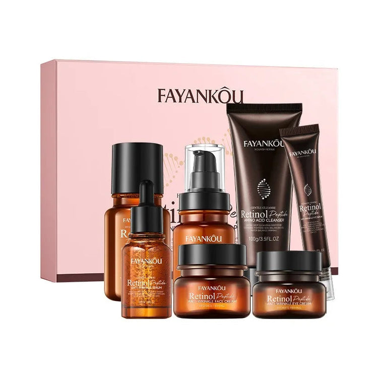 Retinol Peptide Skin Care Set Deeply nourishes and repairs Reduces wrinkles and fine lines Lightens dark circles pigmentation Khamik Shop Online