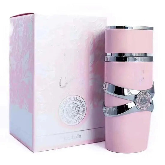 YARA Yala perfume is a gentle and sweet oriental flower and fruit flavor. Vanilla, musk, and amber finish, sweet and elegant, with a gentle and seductive Middle Eastern style. The pink bottle design is exquisite and romantic Khamik Shop Online