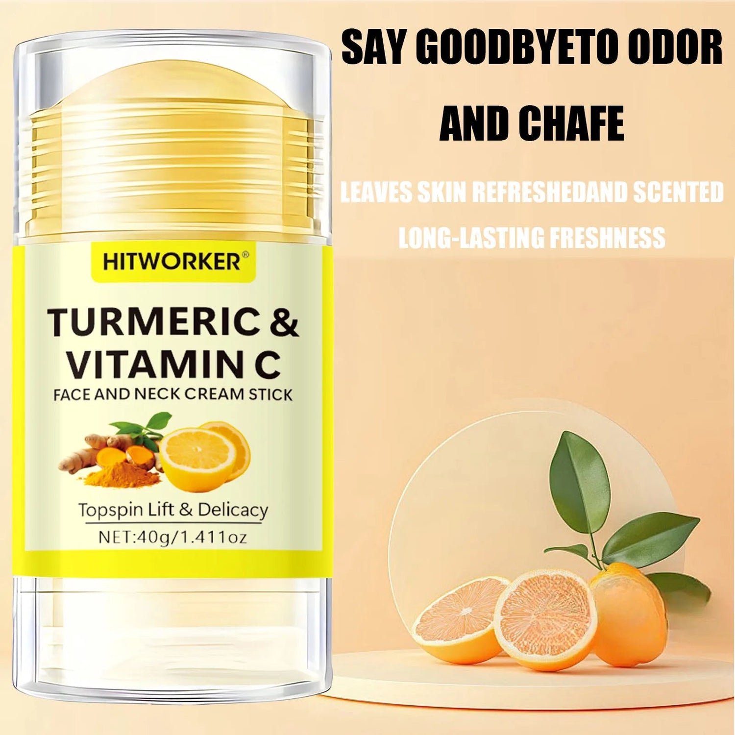 40g Yellow Turmeric Vitamin C Facial And Neck Cream Stick for Skin Brightening And Anti-Aging Khamik Shop Online