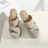 Women Sandals In Summer  Wedges Heels Platform Footwear 14cm High Heels Sandals Shoes For Lady Khamik Shop Online