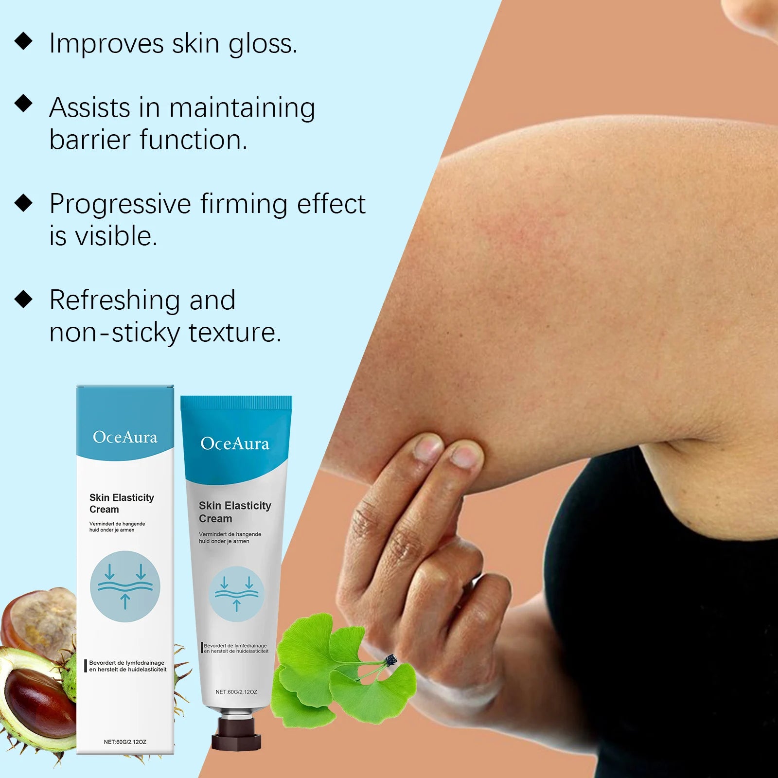 Firming Hand Cream Reduce Sagging Skin under Your Arms Tightening Lifting Increase Elasticity Reshaping Lines Nourish Skin Care