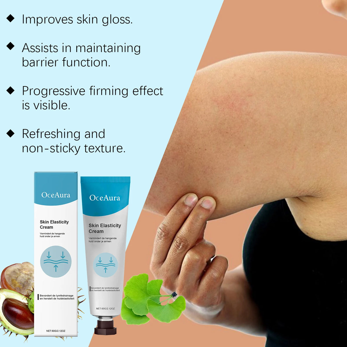 Firming Hand Cream Reduce Sagging Skin under Your Arms Tightening Lifting Increase Elasticity Reshaping Lines Nourish Skin Care