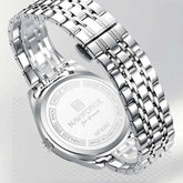 NAVIFORCE Men Elegant Business Stainless Steel Watch 30M Waterproof Luminous Hands Japan Movement Wristwatch Gifts box Khamik Shop Online