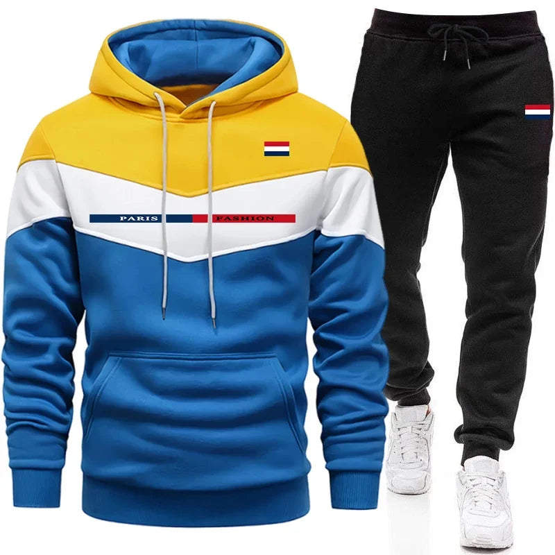 Fall Winter Daily Casual Sports Jogging Suit Outdoor Comfort Hoodie Outfits Paris Fashion Men&