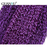 1B/Purple Kinky Curly Ombre Colored Human Hair Bundles 100% Human Hair Extensions 3/4 Bundle Deals Human Hair Weaves Khamik Shop Online