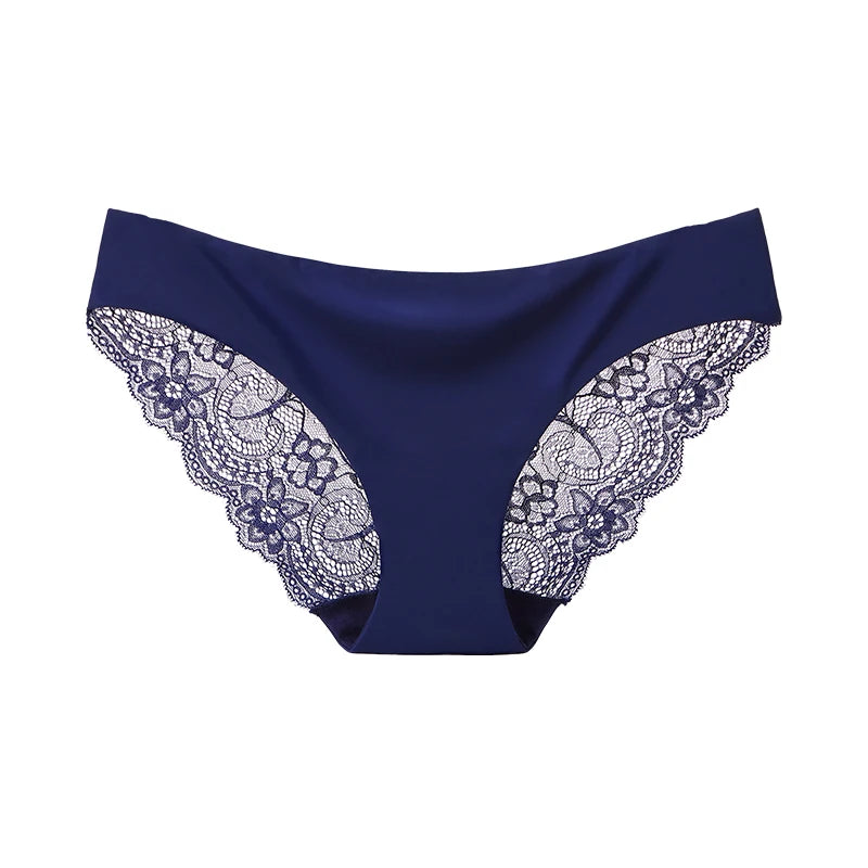Fashion Lace Underwear Women Panties Sexy Briefs Solid Color Invisible Intimate Lingerie Female Breathable Seamless Panty