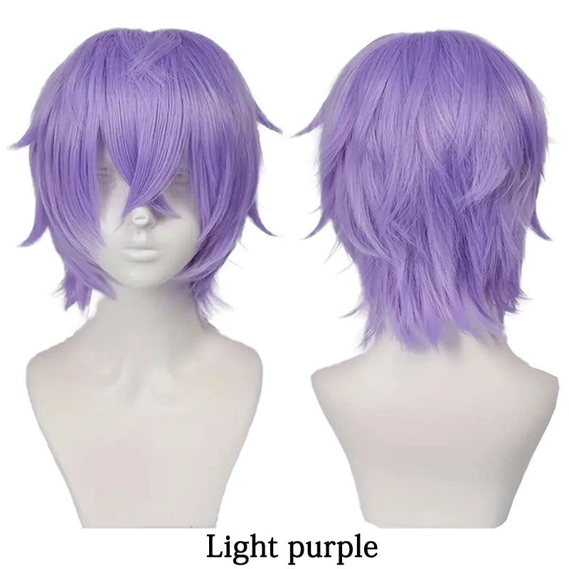 10-Inch Short Straight Hair Suitable For Both Men And Women, Cosplay Synthetic Hair Anime Role-Play Halloween Party Upturned Wig Khamik Shop Online