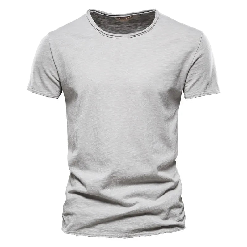100% Cotton Men T-shirt Casual Soft Fitness Summer Thin T-shirts Men&